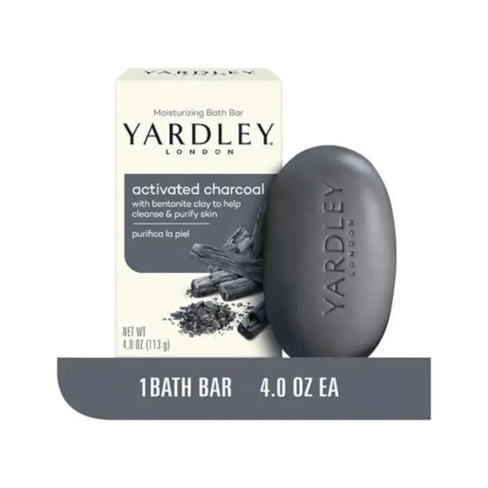 Yardley London‎ Activated Charcoal Moisturizing Bath Bar Soap 4oz/2 Pack